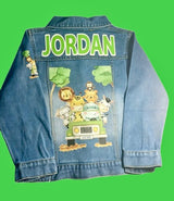 Safari Wild One Denim Jacket, Personalized 1st Birthday Outfit