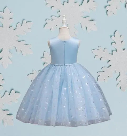 Elsa Inspired Princess Birthday Dress for Girls with personalized name