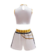 Girls K-Pop Inspired 3-Piece Outfit, Gold Stage Costume Set, Birthday party