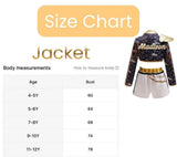 Girls K-Pop Inspired 3-Piece Outfit, Gold Stage Costume Set, Birthday party