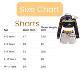 Girls K-Pop Inspired 3-Piece Outfit, Gold Stage Costume Set, Birthday party