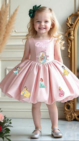 Custom Princess Birthday Dress: Glitter Name, Princess Party Outfit for Babies