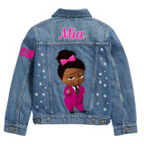 Boss Baby Denim Jacket, Personalized Kids Outfit, Custom Name Apparel