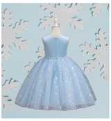 Personalized Blue Puppy Birthday Dress for Girls | Custom Kids Party Outfit