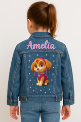 Custom Kids Denim Jacket: Rescue Pup Theme, Personalised