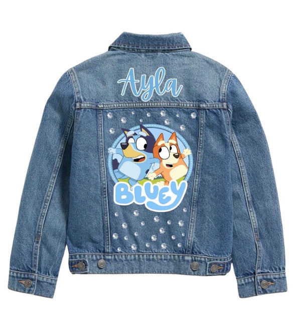 Custom Printed Kids Denim Jacket: Cartoon Birthday Outfit
