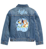 Custom Printed Kids Denim Jacket: Cartoon Birthday Outfit