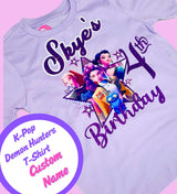 Kids K-Pop Birthday Party T-Shirt Custom with Child’s Name