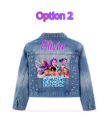 Kids Huntrix,Demon Hunters Custom Denim Jacket  K Pop Inspired.