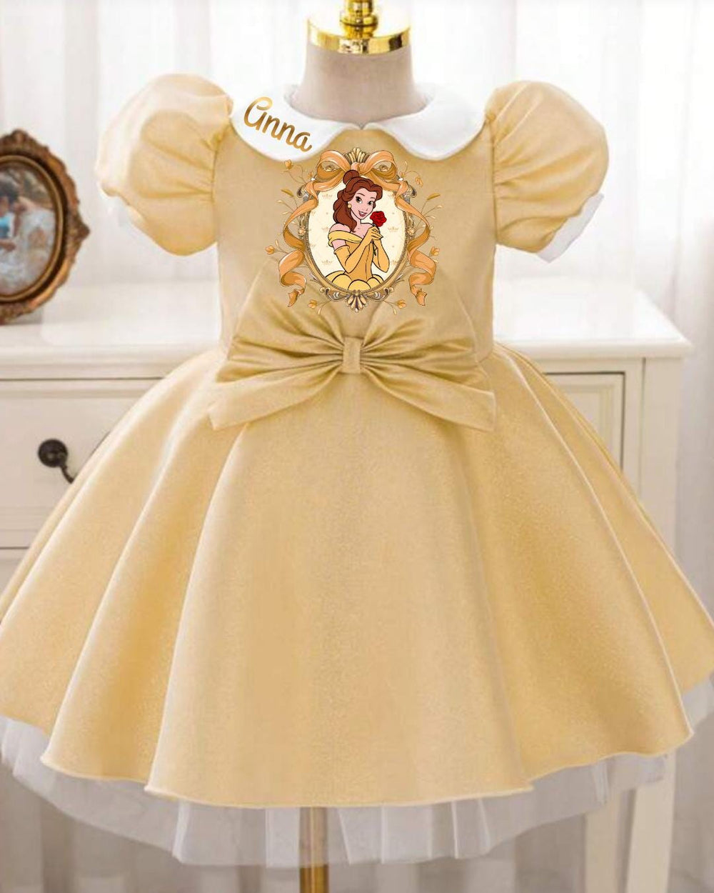 Princess Birthday Dress for Girls with personalized child's name