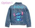 Custom Stitch denim jean jacket for kids back view