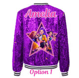 Luxe K-Pop Demon Hunters Sequin Jacket Custom Denim Super Sparkle Edition