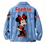 Minnie Mouse Custom Denim Jacket, Personalized with Name