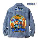Custom Dog Man Denim Jacket, Personalized Birthday Outfit