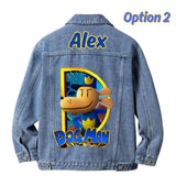 Custom Dog Man Denim Jacket, Personalized Birthday Outfit