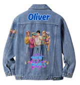 Custom Denim Jacket Saja Boys K-Pop Fans, Personalised Handcrafted Kpop Gift