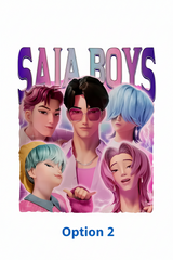 Saja Boys K-Pop Denim Jacket with personalized name
