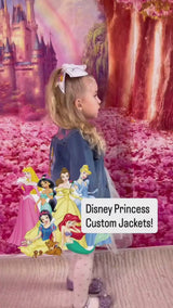 Princess Custom Denim Jacket for Kids with Personalized Name